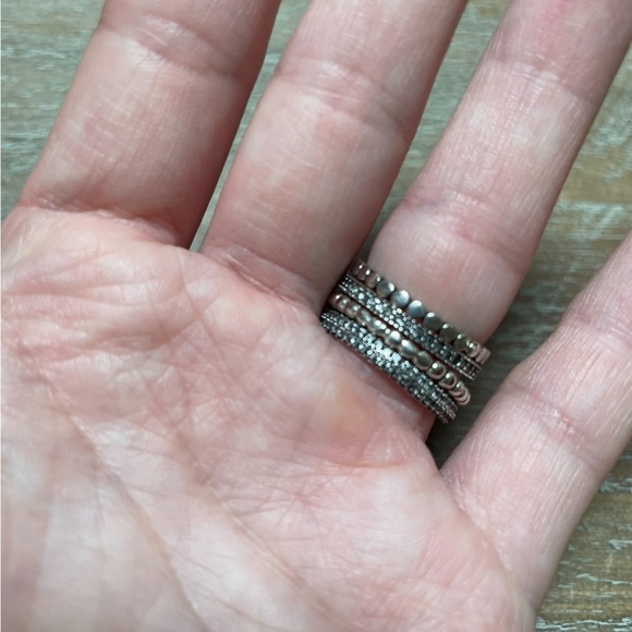 Sterling silver stackable rings - Picture 3 of 6